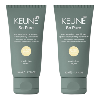 МІНІ-НАБІР ДЛЯ ВІДНОВЛЕННЯ ВОЛОССЯ KEUNE SO PURE RESTORE MINI DUO