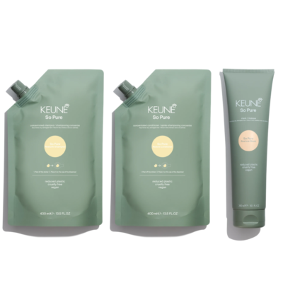 НАБІР ДЛЯ ГЛИБОКОГО ВІДНОВЛЕННЯ ВОЛОССЯ KEUNE SO PURE RESTORE ROUTINE (НАПОВНЮВАЧІ)